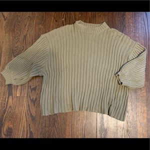 2/$20 Olive Green Mock Neck Sweater
